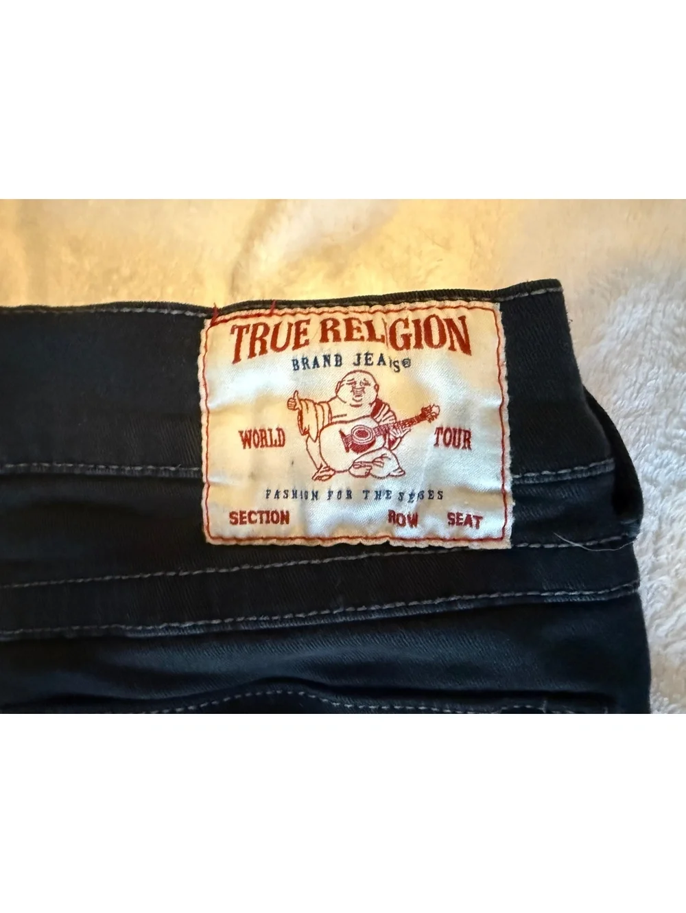 True Religion Ricky Jeans Mens 34 Black Relaxed Straight